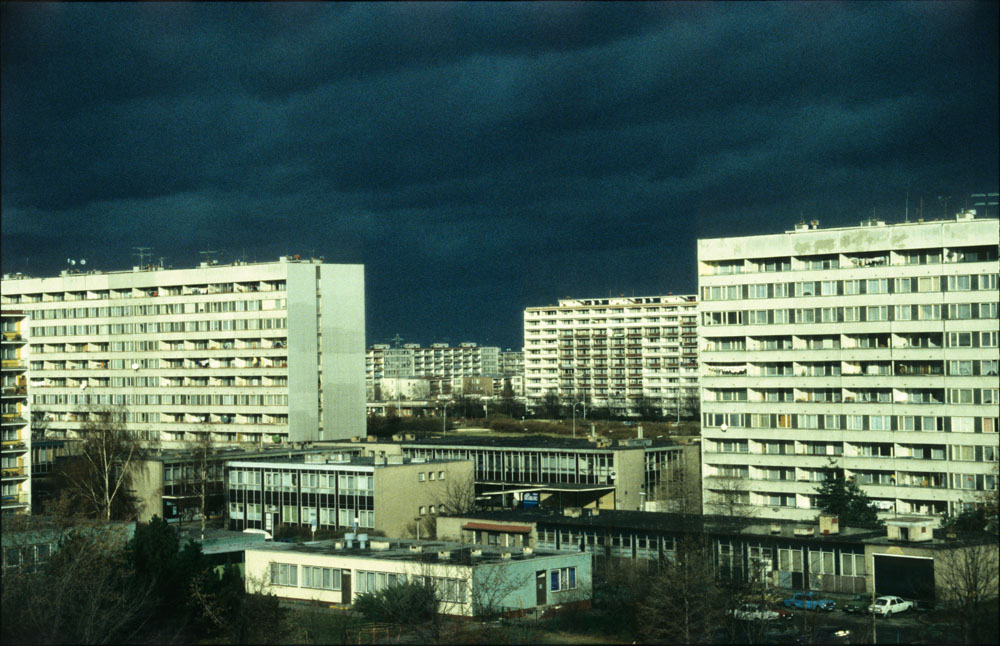 sídliště Prosek, Praha, Vysočanská, bouřka